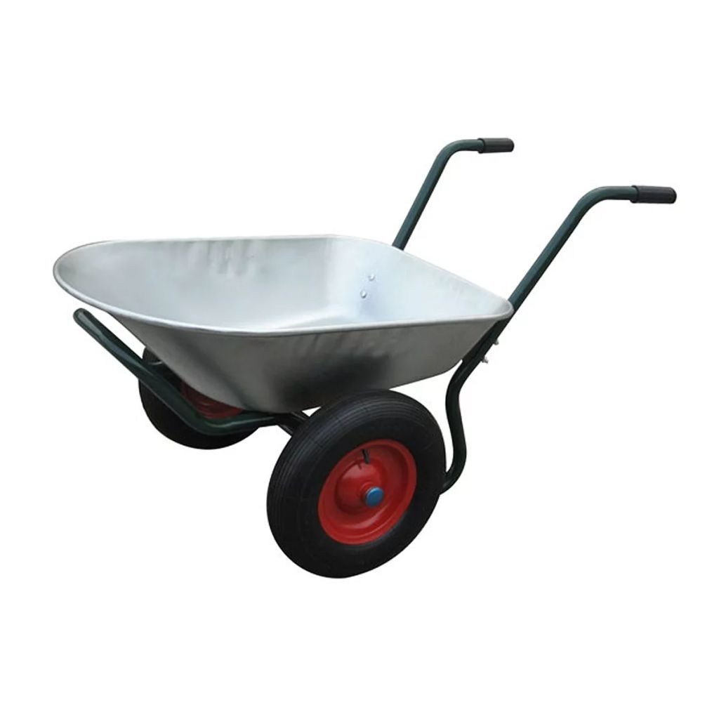 Gardening Tool Wheelbarrow Two Wheels 66 L