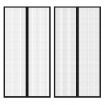 Insect Door Curtain 210 x 100 cm 2 pcs Magnet Black