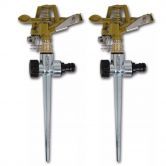 Impulse Sprinklers Garden Watering Zinc Metal Spike 2 pcs