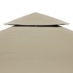 Water-proof Gazebo Cover Canopy Replacement 310 g / m² Beige 3 x 3 m