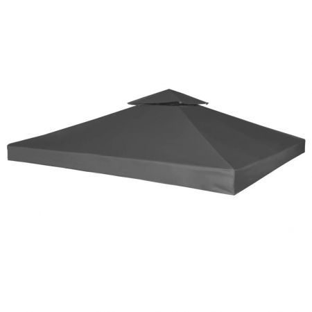 Water-proof Gazebo Cover Canopy 310 g / m² Dark Grey 3 x 3 m