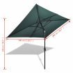 Parasol 200 x 300 cm Green Rectangular