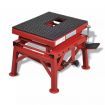 Red Motorcycle Lift 135 kg with Foot Pad, Locking Bar, Release Valve