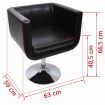 Bar Chair Artificial Leather Black