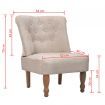 French Chair Cream Fabric