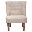 French Chairs 2 pcs Fabric Cream