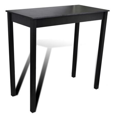 Bar Table MDF Black 115x55x107 cm