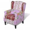 Armchair with Patchwork Design Fabric