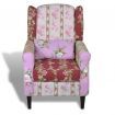 Armchair with Patchwork Design Fabric