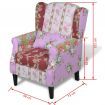 Armchair with Patchwork Design Fabric