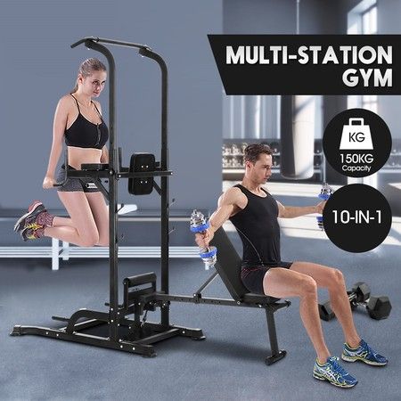 9 In 1 Power Tower With Pull Up Dip Station Bench Crazy Sales