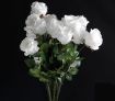 Artificial Lifelike Flowers - Rose Bella Open 60cm Roses x 12 - White