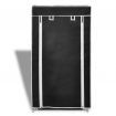 Fabric Shoe Cabinet with Cover 58 x 28 x 106 cm Black