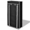 Fabric Shoe Cabinet with Cover 58 x 28 x 106 cm Black