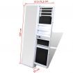 Jewelry Mirror with Two Side Drawers White