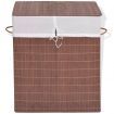 Bamboo Laundry Bin Rectangular Brown