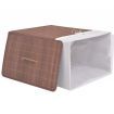 Bamboo Laundry Bin Rectangular Brown