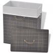 Bamboo Laundry Bin Rectangular Dark Brown