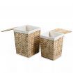 Laundry Basket Set 2 Pieces Water Hyacinth