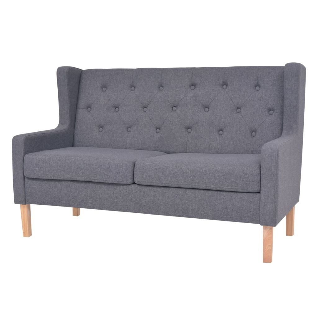 2-Seater Sofa Fabric Grey