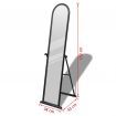 Free Standing Floor Mirror Full Length Rectangular Black