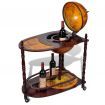 Globe Bar Wine Stand Wood Freestanding