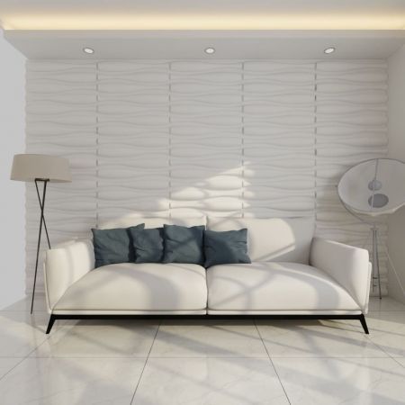 Wall Panel 3D Wave 0.625 m x 0.8 m 12 Panels 6 m²