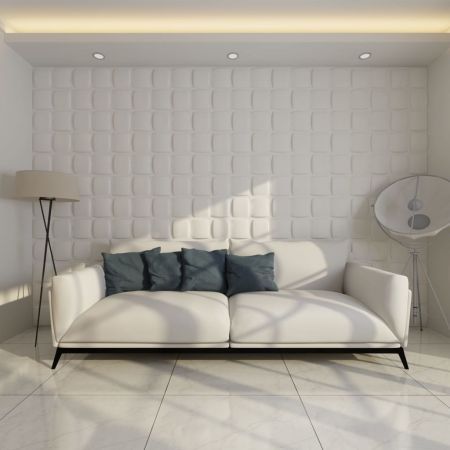 Wall Panel 3D Square 0.5 m x 0.5 m 24 Panels 6 m²