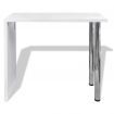 Bar Table MDF with 2 Steel Legs High Gloss White