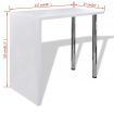 Bar Table MDF with 2 Steel Legs High Gloss White