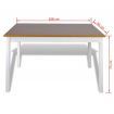 5 Piece Dining Set Brown and White