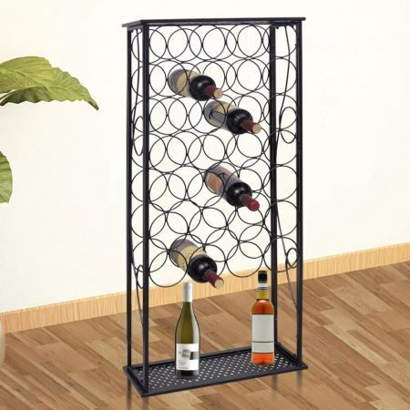 Wine Rack for 28 Bottles Metal