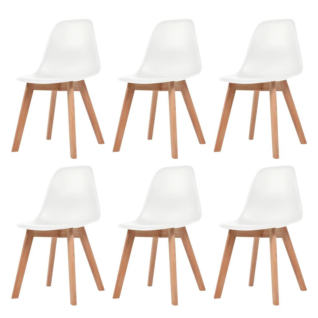 Dining Chairs 6 pcs White