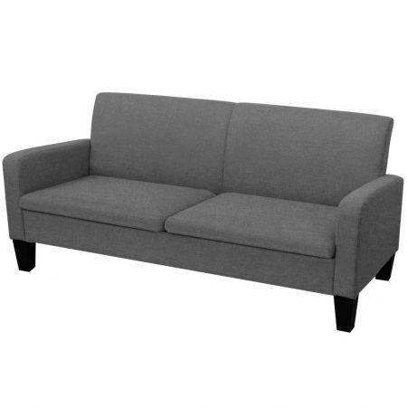 3-Seater Sofa 180x65x76 cm Dark Grey