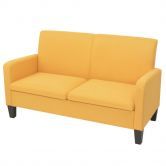 2-Seater Sofa 135x65x76 cm Yellow