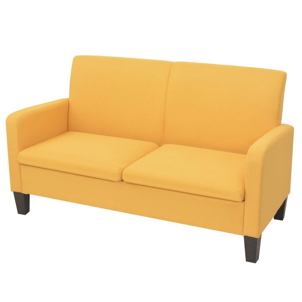 2-Seater Sofa 135x65x76 cm Yellow