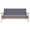 3-Seater Sofa Fabric Dark Grey