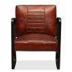 Lounge Chair Genuine Leather Brown