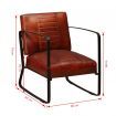 Lounge Chair Genuine Leather Brown