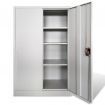 Office Cabinet 90x40x140 cm Steel Grey