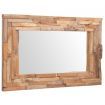 Decorative Mirror Teak 90x60 cm Rectangular