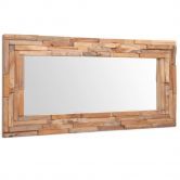 Decorative Mirror Teak 120x60 cm Rectangular