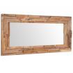 Decorative Mirror Teak 120x60 cm Rectangular