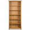 6-Tier Bookcase 80x22,5x180 cm Solid Oak Wood