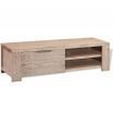 TV Cabinet Solid Brushed Acacia Wood 140x38x40 cm