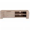 TV Cabinet Solid Brushed Acacia Wood 140x38x40 cm