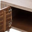 TV Cabinet Solid Brushed Acacia Wood 140x38x40 cm