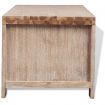 TV Cabinet Solid Brushed Acacia Wood 140x38x40 cm