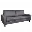 3-Seater Sofa Dark Grey Fabric