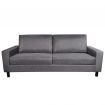 3-Seater Sofa Dark Grey Fabric